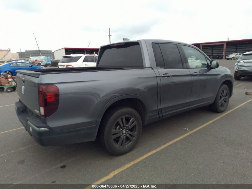 2020 HONDA RIDGELINE SPORT - 5FPYK3F16LB018160