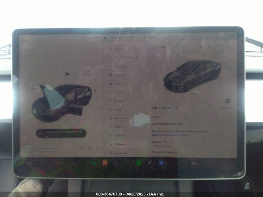 2023 TESLA MODEL 3 - 5YJ3E1EA0PF382788