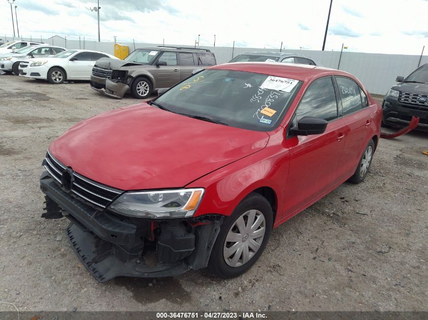 2015 VOLKSWAGEN JETTA SEDAN 2.0L S W/TECHNOLOGY - 3VW2K7AJ4FM284027