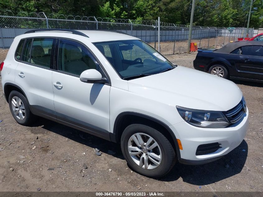 2016 VOLKSWAGEN TIGUAN S - WVGAV7AXXGW603762