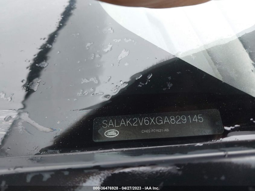 2016 LAND ROVER LR4 HSE LUX SALAK2V6XGA829145