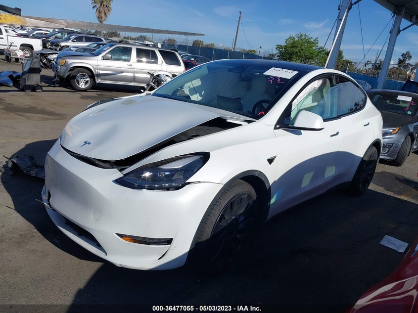 VIN 7SAYGDEF5NF319439 2022 TESLA MODEL Y PERFORMANCE