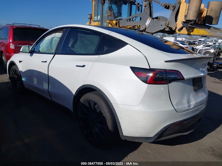 VIN 7SAYGDEF5NF319439 2022 TESLA MODEL Y PERFORMANCE