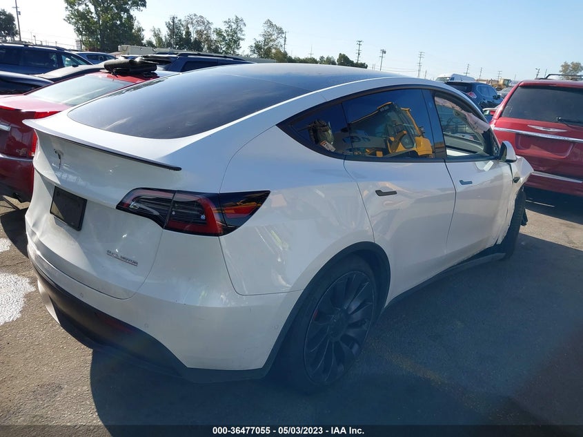 VIN 7SAYGDEF5NF319439 2022 TESLA MODEL Y PERFORMANCE