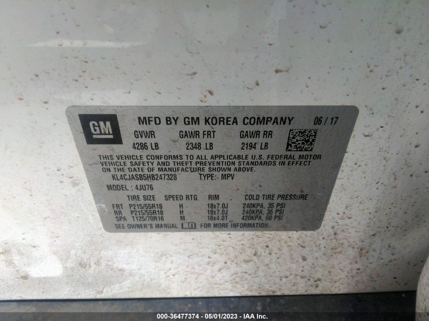 2017 BUICK ENCORE PREFERRED - KL4CJASB5HB247328