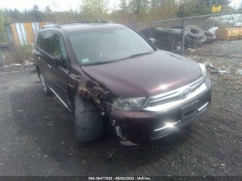 2013 TOYOTA HIGHLANDER HYBRID LIMITED - JTEDC3EH2D2012827