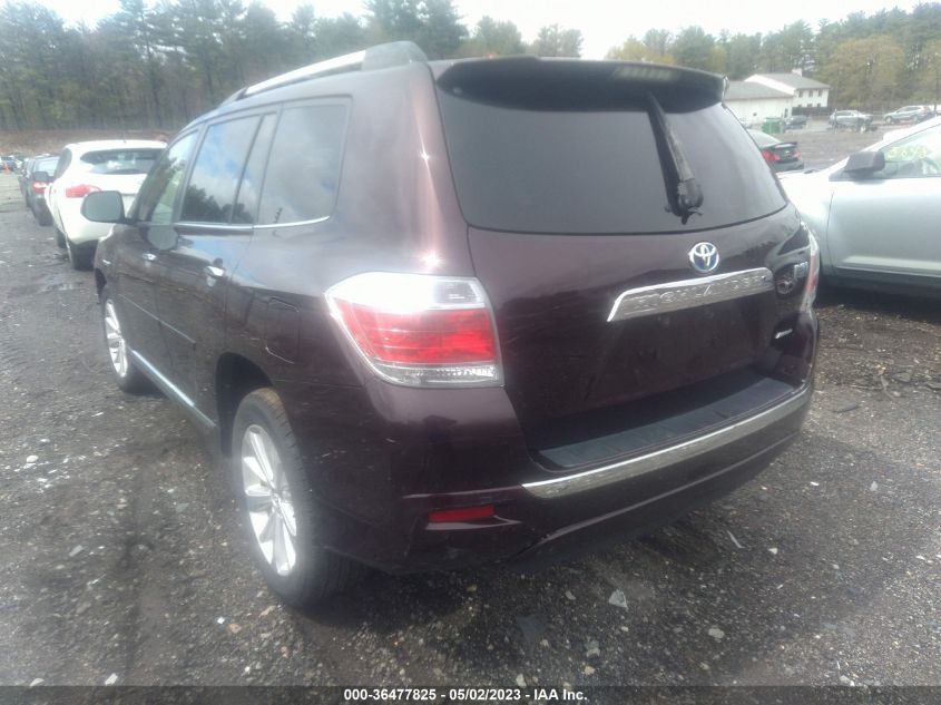 2013 TOYOTA HIGHLANDER HYBRID LIMITED - JTEDC3EH2D2012827