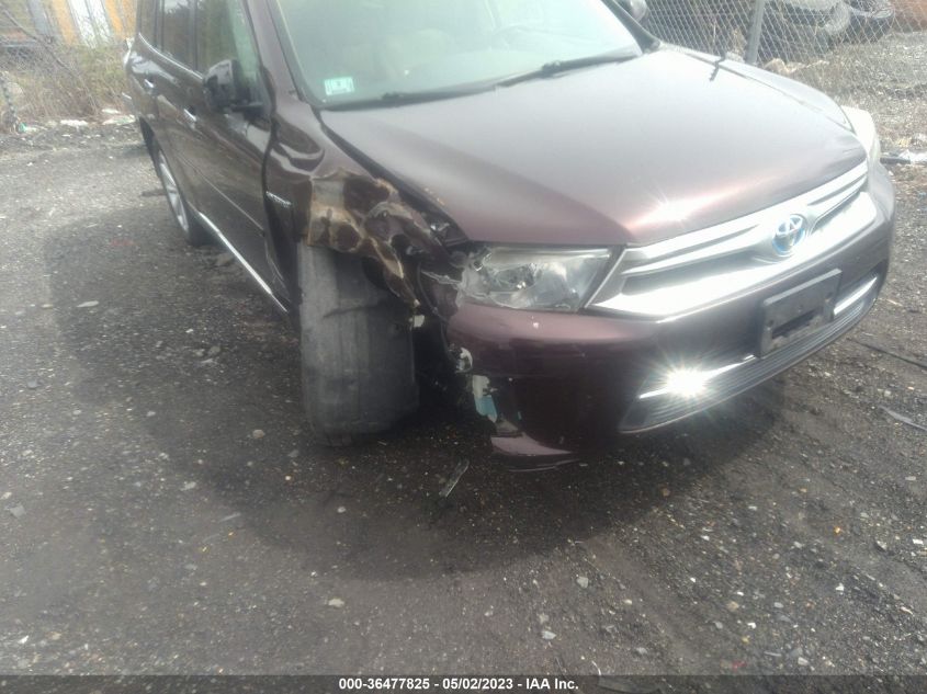 2013 TOYOTA HIGHLANDER HYBRID LIMITED - JTEDC3EH2D2012827