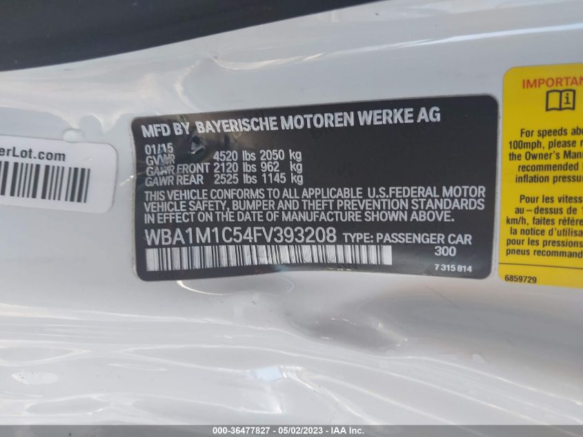 2015 BMW 2 SERIES M235I - WBA1M1C54FV393208