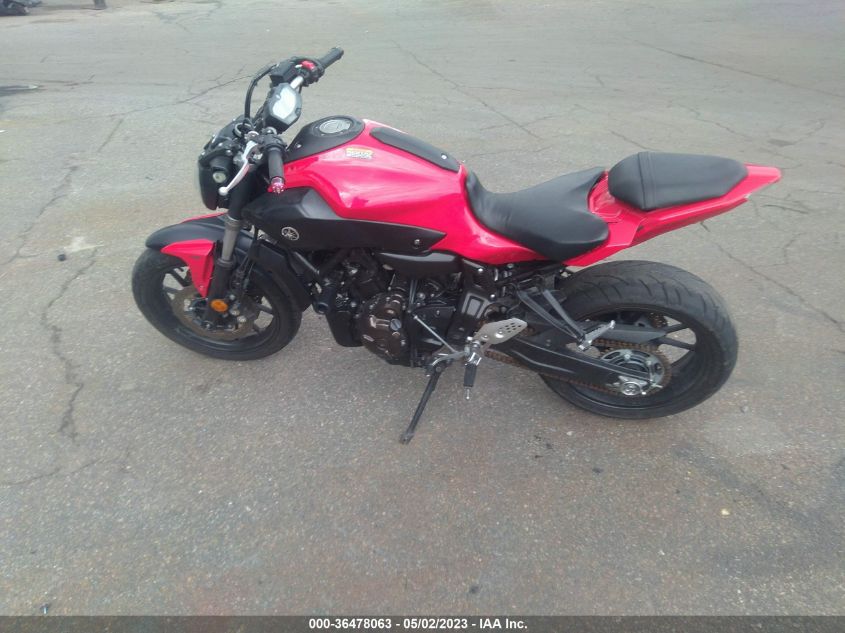 2017 YAMAHA FZ07A JYARM20E3HA001065