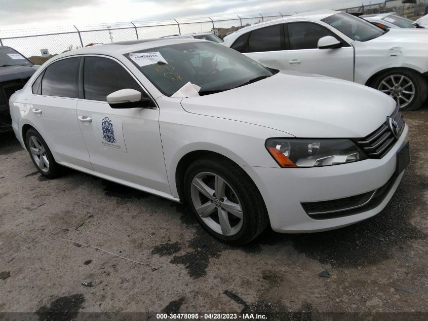 2013 VOLKSWAGEN PASSAT SE W/SUNROOF - 1VWBP7A32DC022721