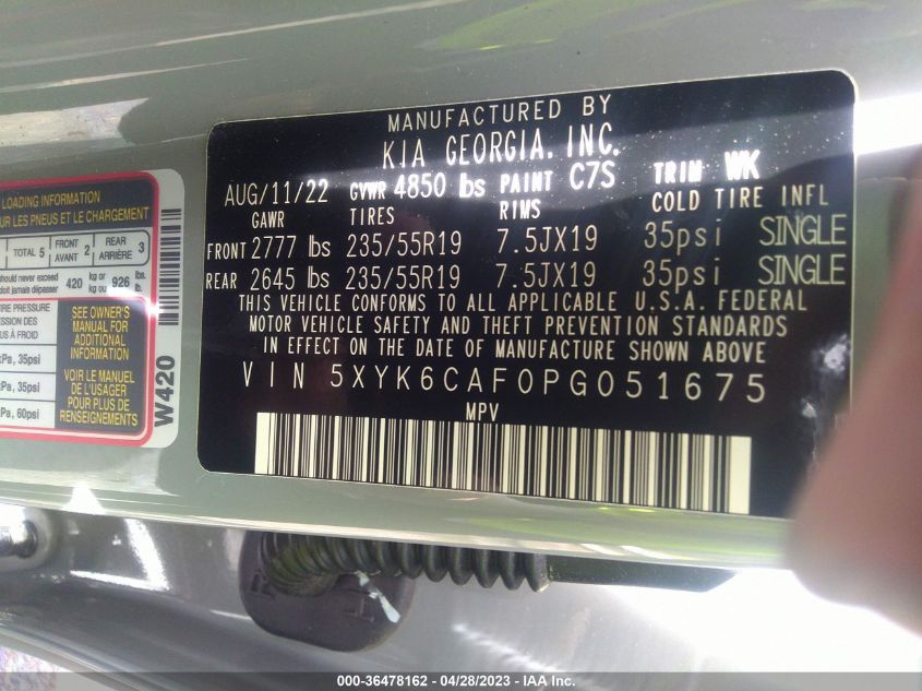 2023 KIA SPORTAGE X-LINE - 5XYK6CAF0PG051675