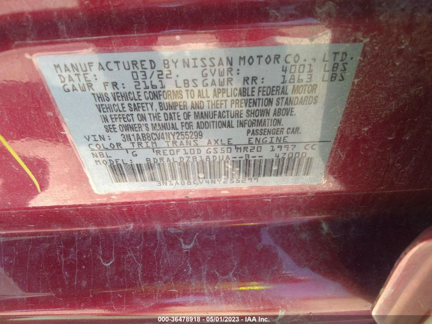 2022 NISSAN SENTRA SV - 3N1AB8CV4NY255299