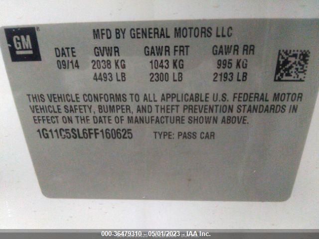 2015 CHEVROLET MALIBU LT - 1G11C5SL6FF160625
