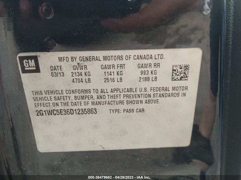 2013 CHEVROLET IMPALA LTZ - 2G1WC5E36D1235863
