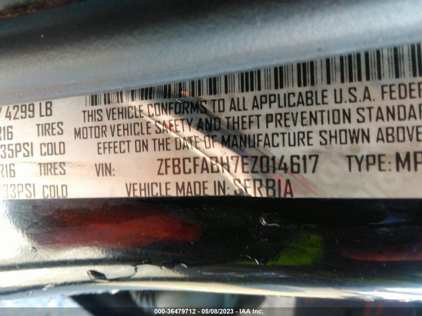 2014 FIAT 500L EASY - ZFBCFABH7EZ014617