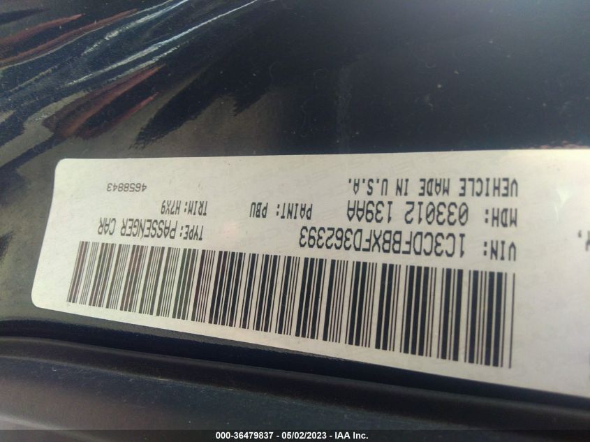 2015 DODGE DART SXT - 1C3CDFBBXFD362393