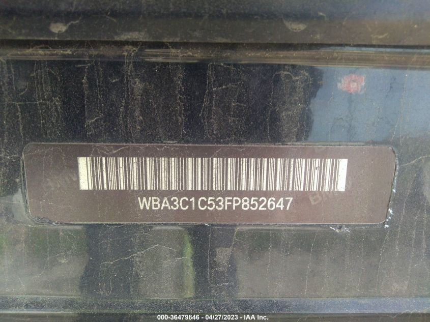 2015 BMW 3 SERIES 328I - WBA3C1C53FP852647