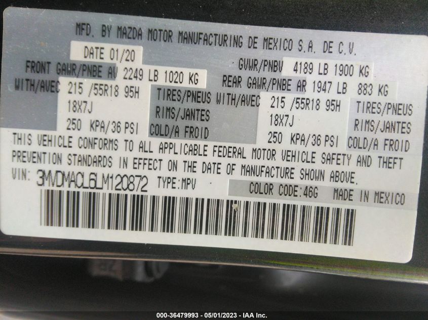 2020 MAZDA CX-30 SELECT PACKAGE - 3MVDMACL6LM120872