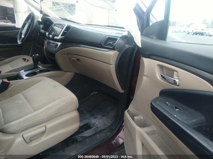 2016 HONDA PILOT EX - 5FNYF5H3XGB008843
