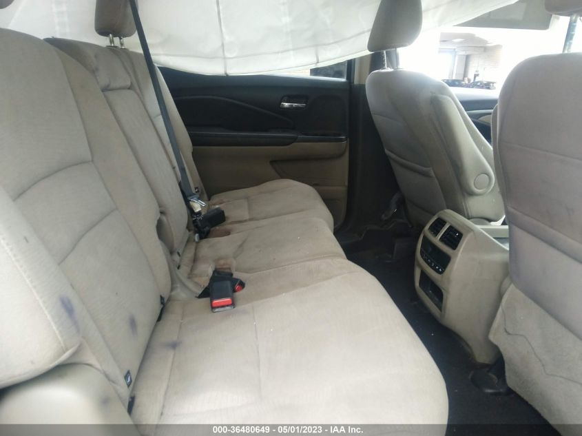 2016 HONDA PILOT EX - 5FNYF5H3XGB008843