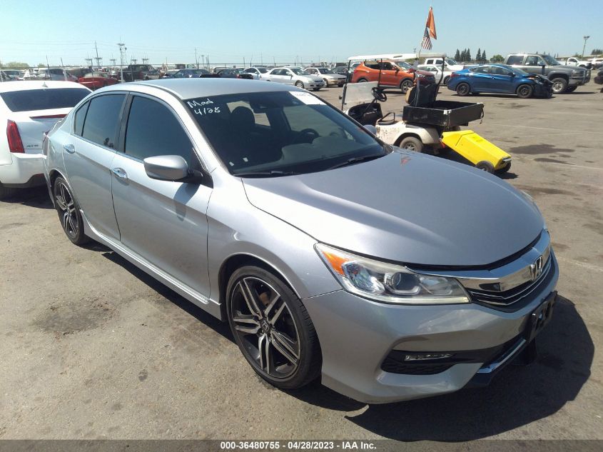2016 HONDA ACCORD SEDAN SPORT - 1HGCR2F60GA032611