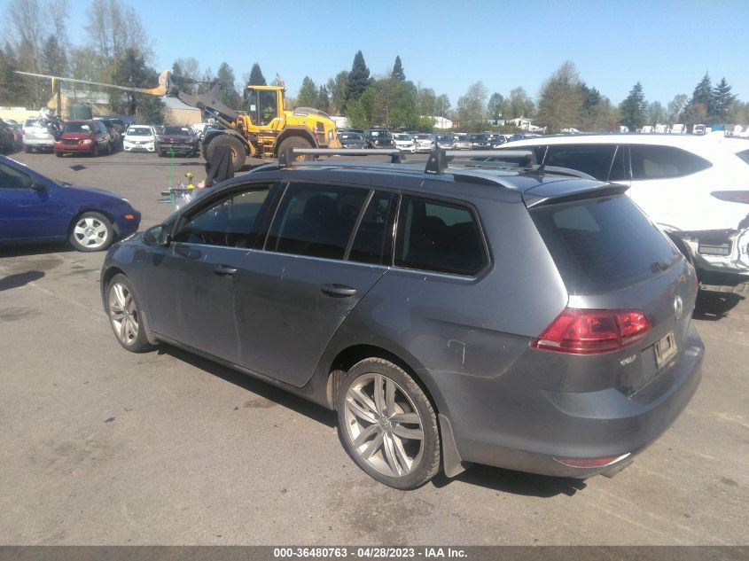 2015 VOLKSWAGEN GOLF SPORTWAGEN TDI SEL 3VWCA7AU7FM505637