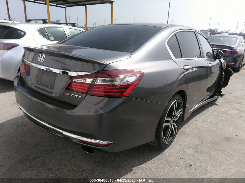 2017 HONDA ACCORD SEDAN SPORT - 1HGCR2F50HA043875
