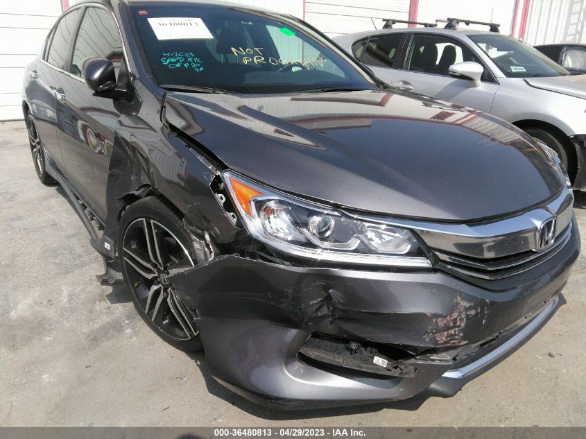 2017 HONDA ACCORD SEDAN SPORT - 1HGCR2F50HA043875