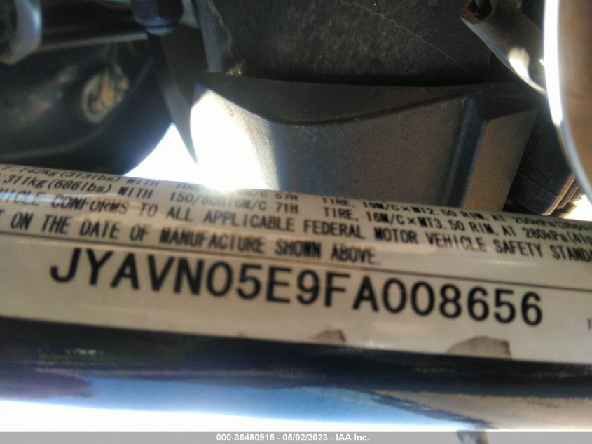 2015 YAMAHA XVS950 CU/CUC JYAVN05E9FA008656