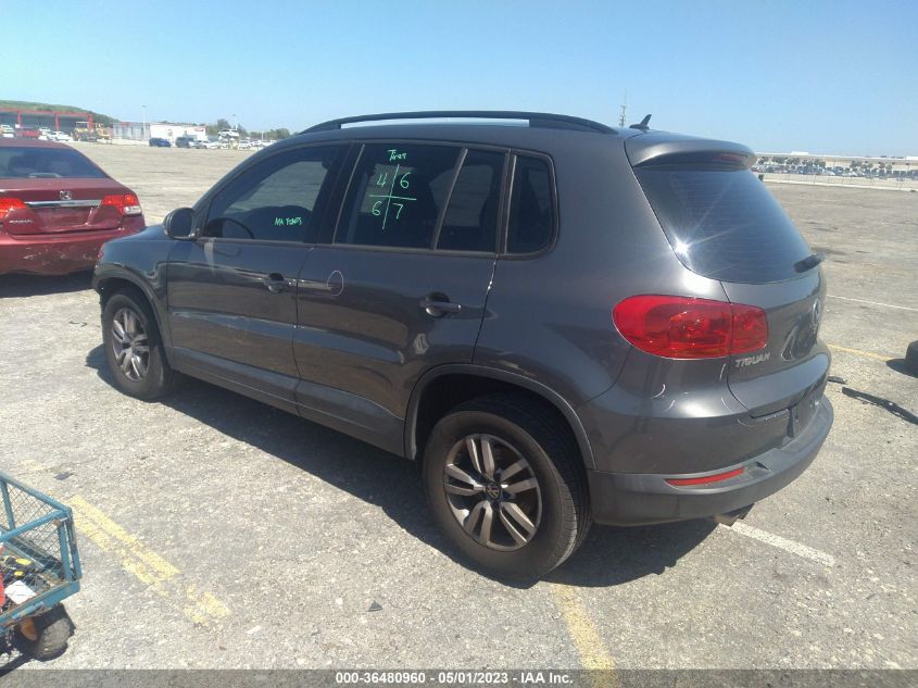 2016 VOLKSWAGEN TIGUAN S - WVGAV7AXXGW583075
