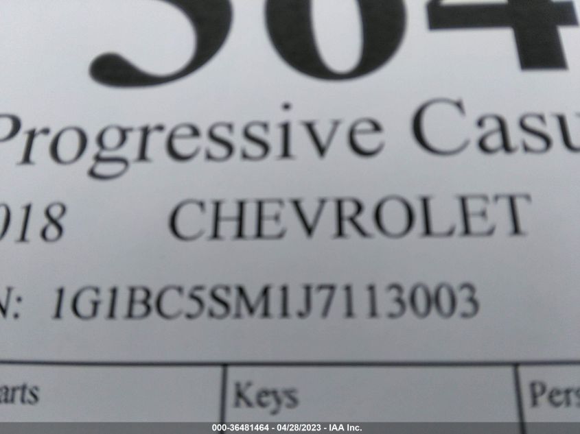 2018 CHEVROLET CRUZE LS - 1G1BC5SM1J7113003
