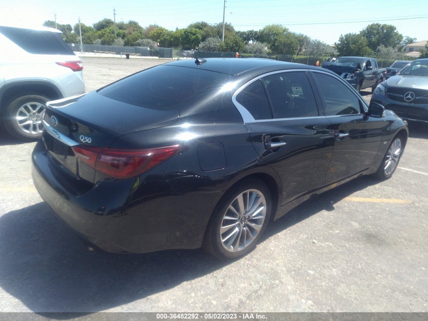 VIN JN1EV7AR4JM431175 2018 INFINITI Q50 3.0T LUXE