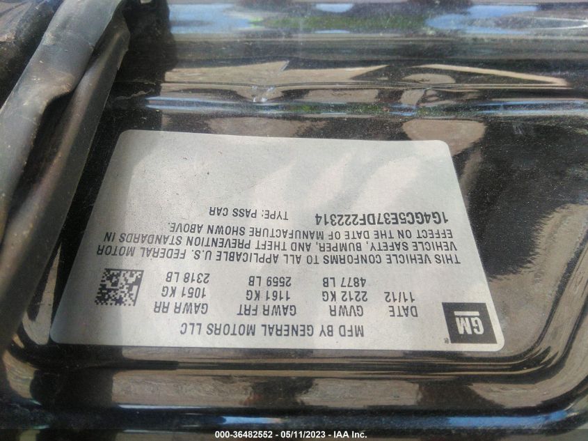 2013 BUICK LACROSSE LEATHER - 1G4GC5E37DF222314