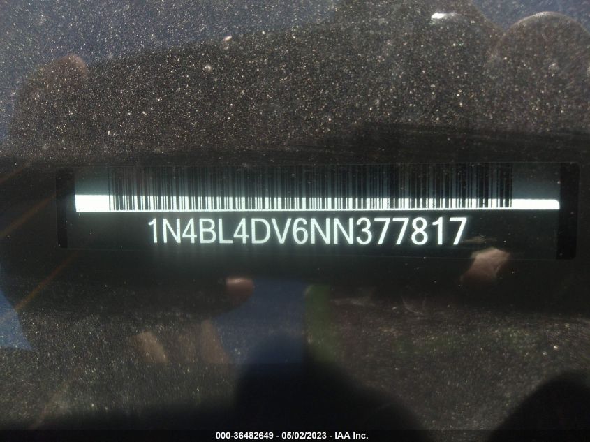 2022 NISSAN ALTIMA 2.5 SV - 1N4BL4DV6NN377817