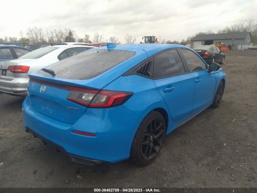 2022 HONDA CIVIC HATCHBACK SPORT - 19XFL2H84NE018118
