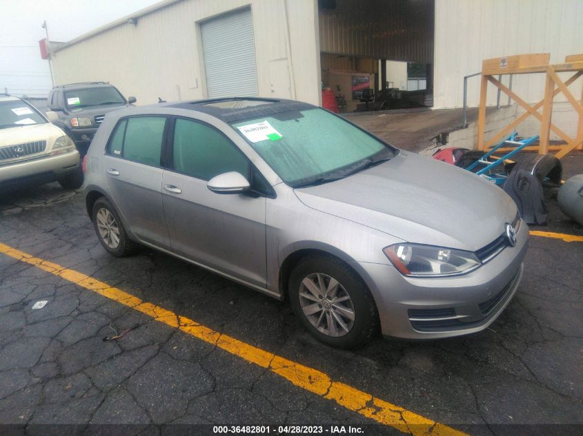 2015 VOLKSWAGEN GOLF TSI S W/SUNROOF - 3VW217AU5FM018528