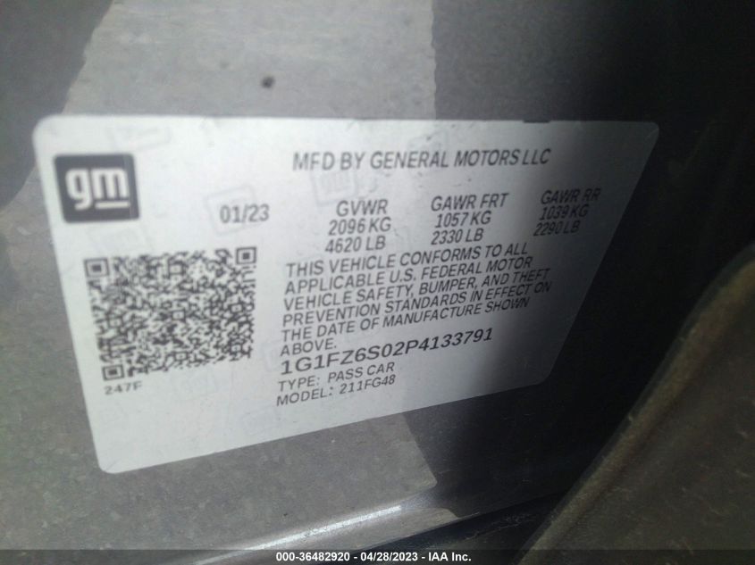2023 CHEVROLET BOLT EUV PREMIER 1G1FZ6S02P4133791