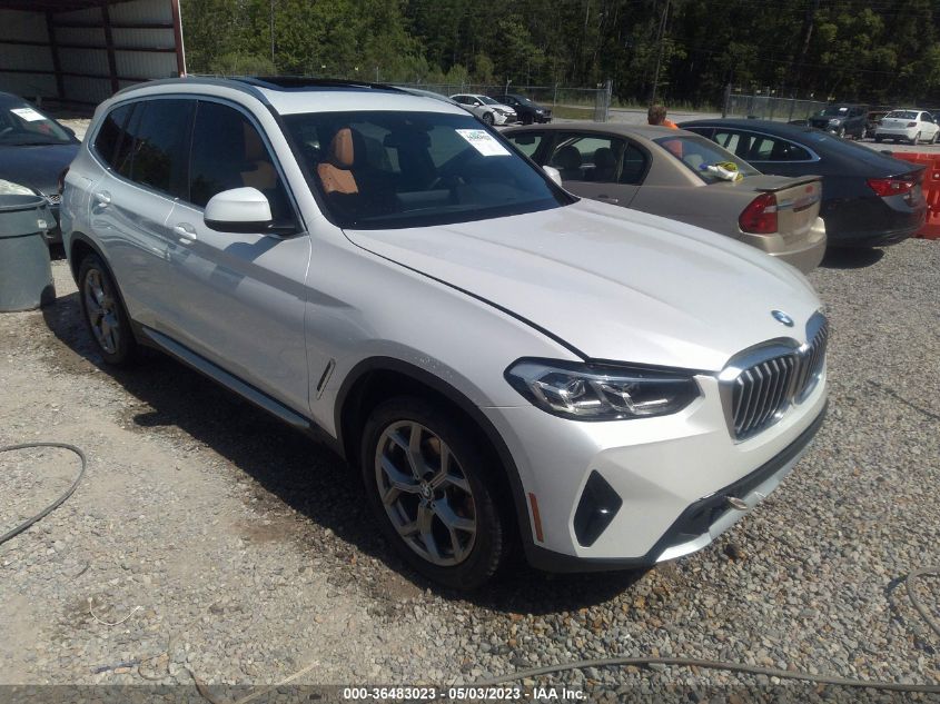 2022 BMW X3 SDRIVE30I - 5UX43DP05N9J26362