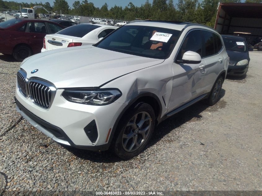 2022 BMW X3 SDRIVE30I - 5UX43DP05N9J26362