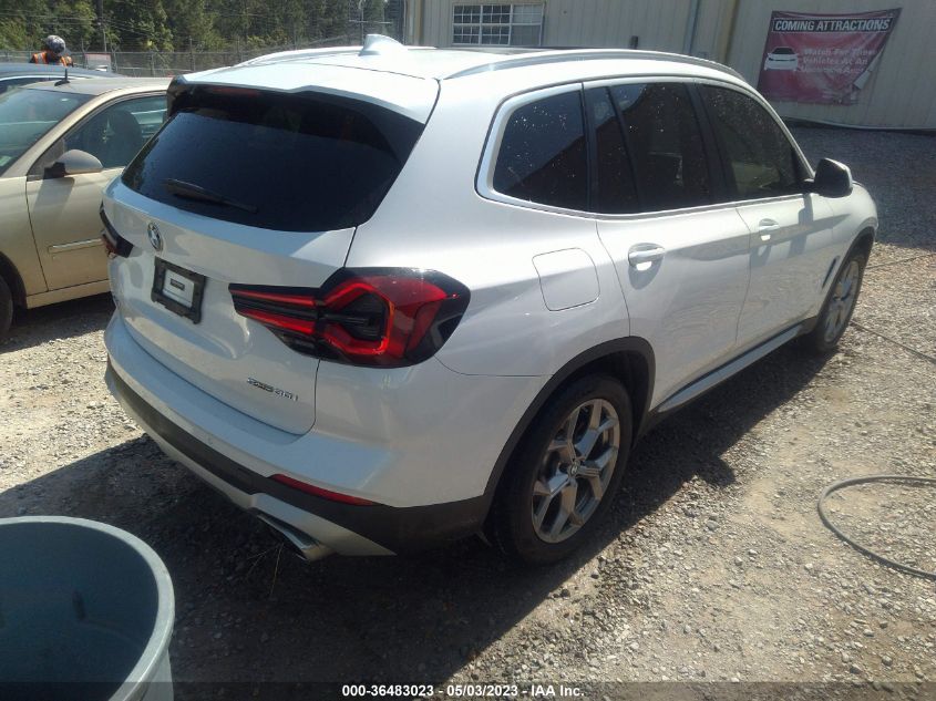 2022 BMW X3 SDRIVE30I - 5UX43DP05N9J26362