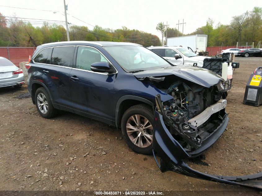 2015 TOYOTA HIGHLANDER XLE - 5TDJKRFH1FS125255