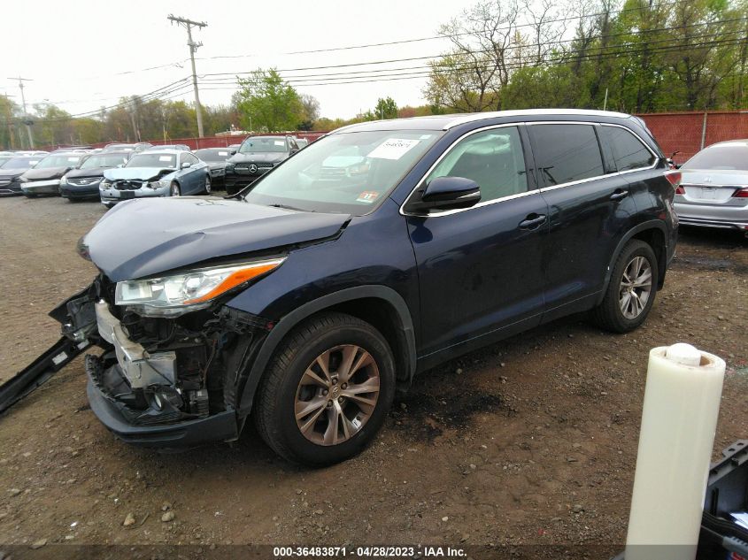 2015 TOYOTA HIGHLANDER XLE - 5TDJKRFH1FS125255