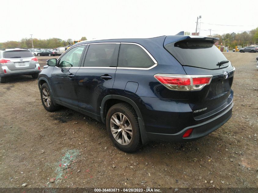 2015 TOYOTA HIGHLANDER XLE - 5TDJKRFH1FS125255