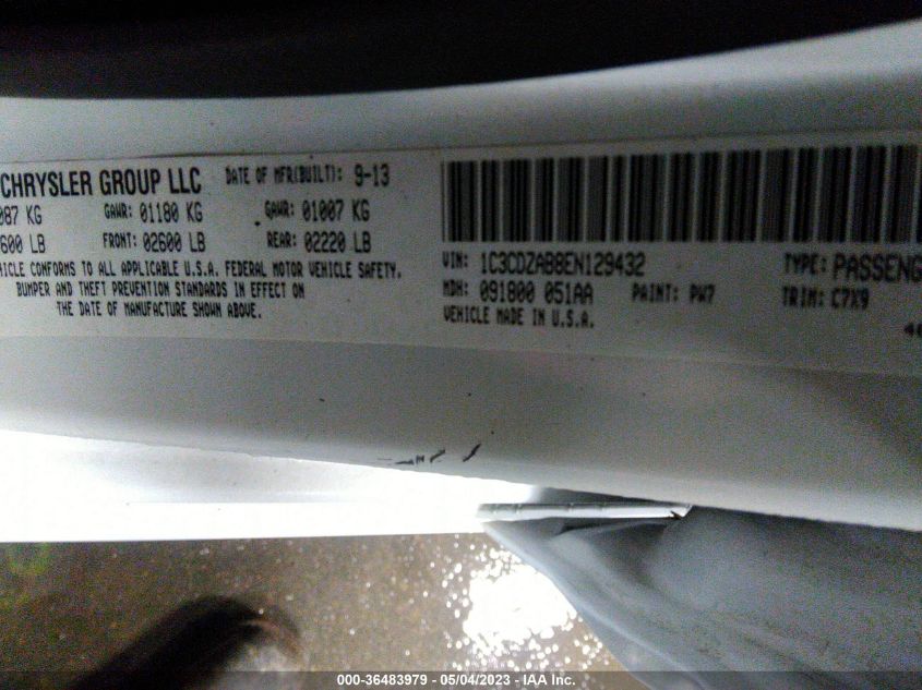 2014 DODGE AVENGER SE - 1C3CDZAB8EN129432