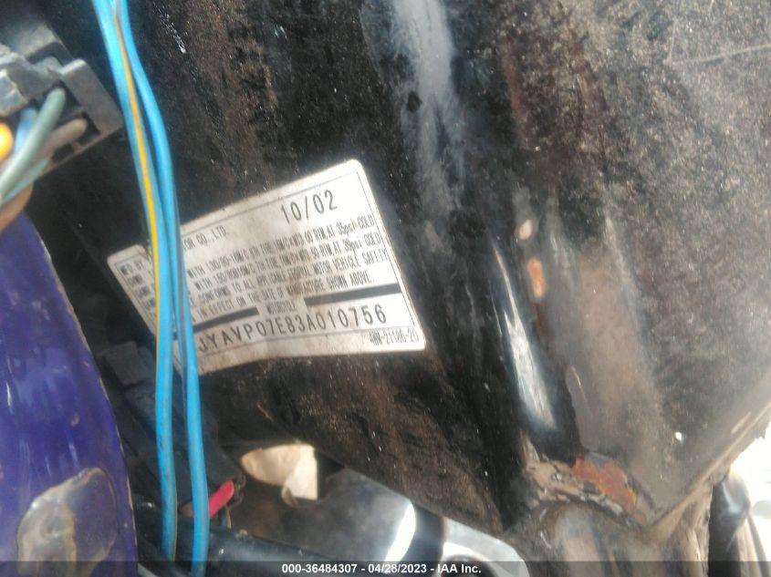 2003 YAMAHA XV1600 AT - JYAVP07E83A010756