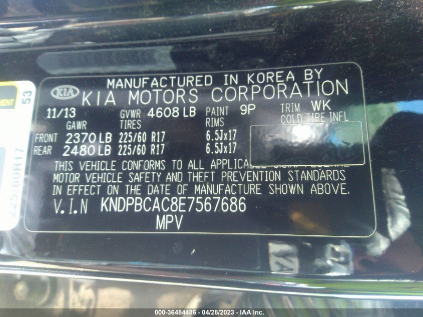 2014 KIA SPORTAGE LX - KNDPBCAC8E7567686