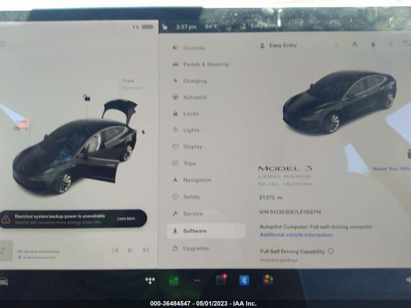 2020 TESLA MODEL 3 LONG RANGE - 5YJ3E1EB7LF769714