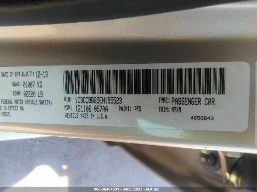 2014 CHRYSLER 200 TOURING - 1C3CCBBG5EN195523