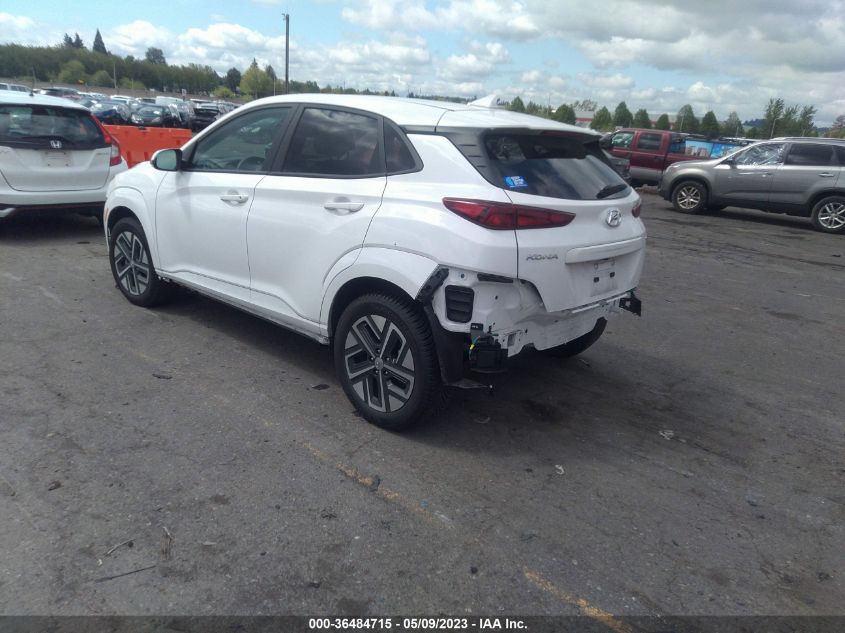 2022 HYUNDAI KONA ELECTRIC SEL - KM8K33AG6NU151661